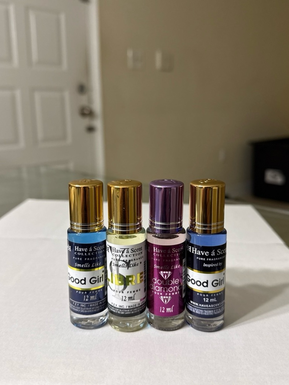 Good Girl & Double Diamond Fragrance Roll-On Set - Blue, Clear, Purple